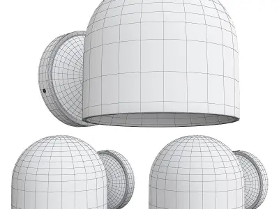  DOLEMAN LARGE DOME LED WALL SCONCE Low-poly 3D model