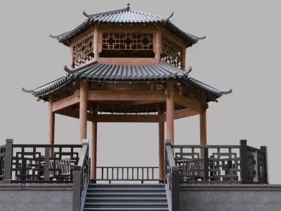 Chinese ancient Pavilion 3D model purchase