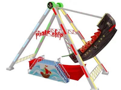 pirate ship ride 3D model