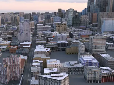 City 63 Low-poly 3D model