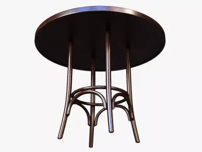 French table and chair PBR Textures Low-poly 3D model