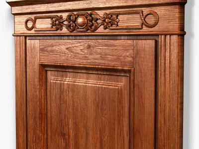 Door0035 wooden door 3D model