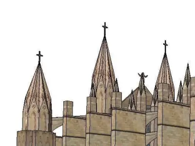 Architecture-Religion-God-Culture-Temple-034 cathedral with s... 3D model