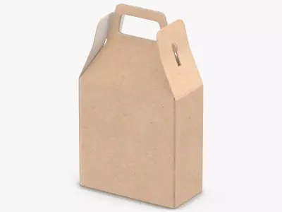 Paper Box 02 Light Brown 3D model