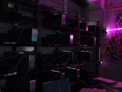 Cyberpunk Apartment Scene - The Miner 3D model