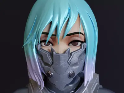 Aurora Steelheart - 3D Character Low-poly 3D model