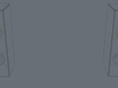 Low Poly Speakers Game Ready Asset Included Low-poly 3D model