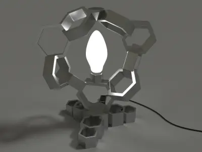 Hexagonal chaotical lamp 3D model