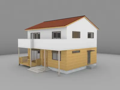 House model for background 39 Low-poly 3D model