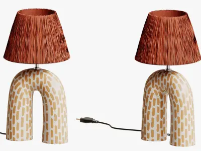 You Table Lamp - Tangerine Dash Matte 3D model