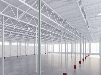 warehouse 01 low poly Low-poly 3D model