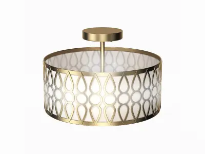 Aaru Fabric Semi Flush Mount MK3 3D model