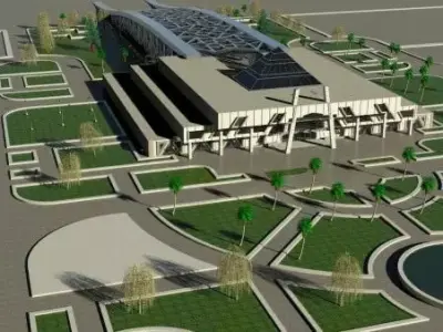 train station 3D model