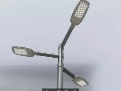 Scifi City Lights - Street Light 12  3D Model Pack