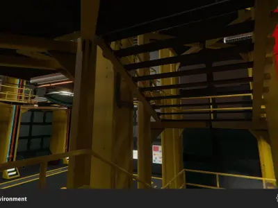 Hangar 77 Environment Tileset Low-poly 3D model