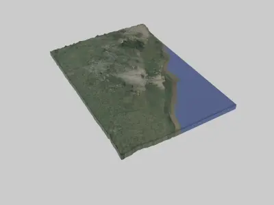 La Plata City Low-poly 3D model