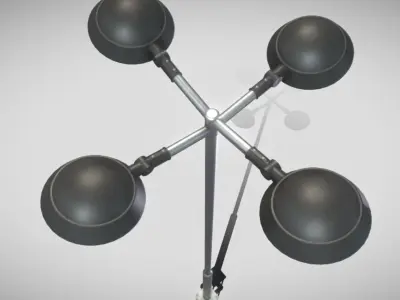 Street Light 15 version 9 5m with pole 2 Low-poly 3D model
