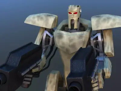 Unicycle Battle Robot 3D model
