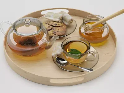 Tea And Honey 3D model