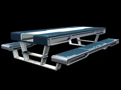 Futuristic Table 2 Low-poly 3D model