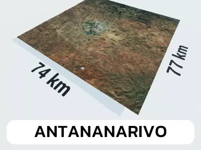 Antananarivo Madagascar City Landscape 3D Model 3D model