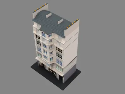 Typical Parisian Apartment 3d Building 03 3D model