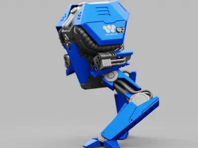 COMBAT DROID FOVOS  rigged character 3D model