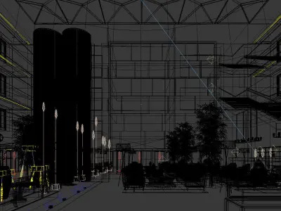Business Restaurant - Coffee - Banquet  82 3D model