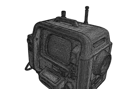 Rugged SciFi Medical Diagnostic Device Low-poly 3D model