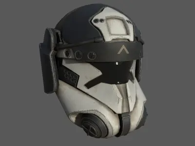 Scifi helmet ver 16 Low-poly 3D model