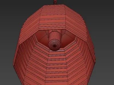 BRUNI three glass pendant lights with gold finish 3D model