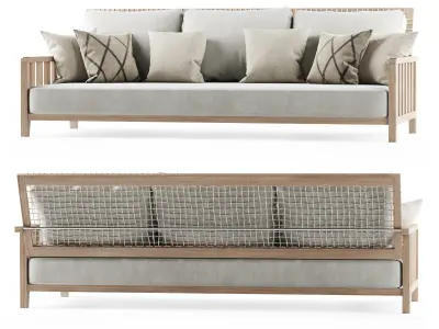 Three-seater garden sofa  3D model
