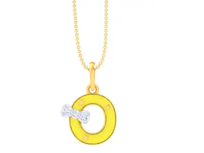 Kids Alphabet O Pendants 3dm STL OBJ FBX Renders Details 3D print model purchase