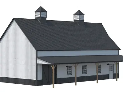 Industrial Building 10 Low-poly 3D model