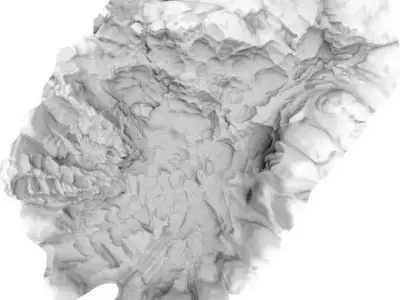 High Quality Crater Crystal Environment High and Low Poly Low-poly 3D model