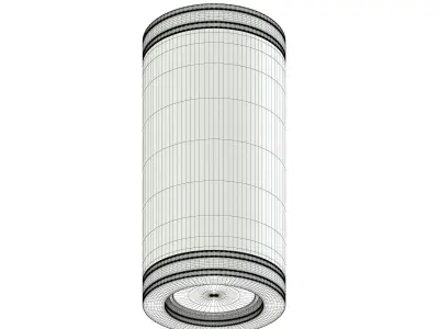 Metal Cylindrical Light 3D Model 3D model