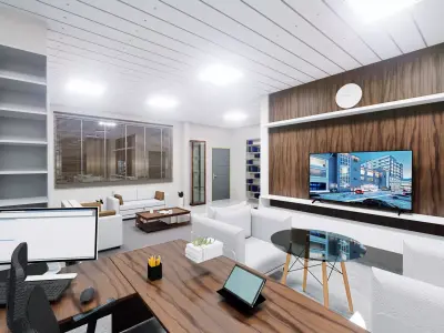 Office Building 5Levels project I revit-D5 Architectural Files 3D model