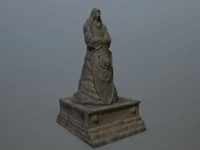 statue 3 lord of rings Low-poly 3D model