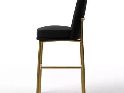 Jack Metal Frame Counter Stool TwillMidnight Light Bronze Dining Low-poly 3D model