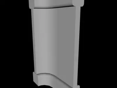 Wall - Straight and Curved Low-poly 3D model