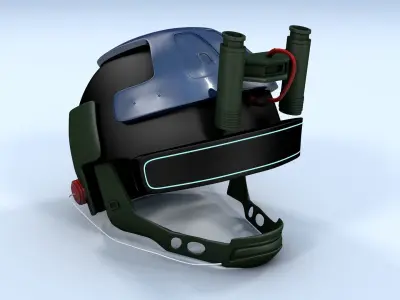 Soldier Military Helmet Scifi 3D Model 3D model