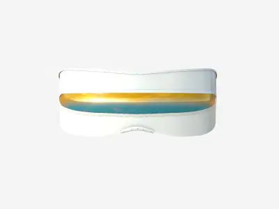 SciFi Glasses I08 Blue Gold - Character Design Fashion Low-poly 3D model