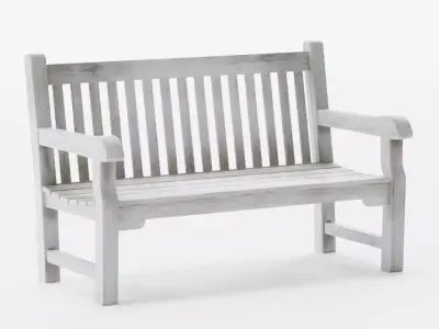 Park Bench Low-poly 3D model order