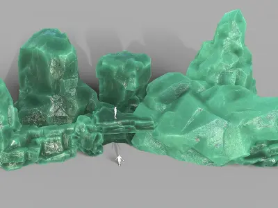 Mountain ice rocks - 3D Models PBR Pack 11 Low-poly 3D model