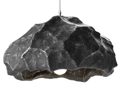 Hanging Pendant light rough rock resin 3D model