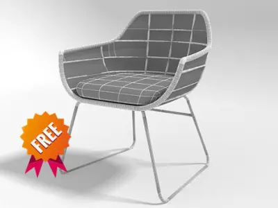 Crinoline C2PF Armchair BeB Free 3D model