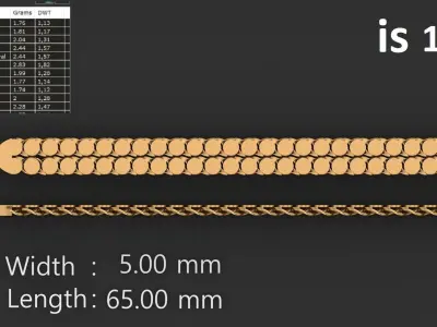 MEN WOMEN LINK CHAIN BRACELET LIGHT WEIGHT 110 PIECE  3D print model