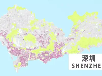 Shenzhen City urban planning maquett  building  3D Topography  3D model