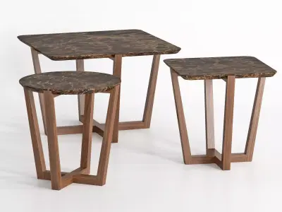 Albert 1 Side Tables 3D model
