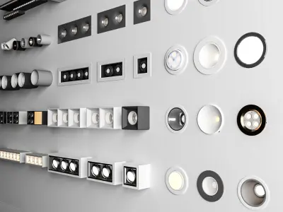 Downlight and Spotlight Set 2 - 3ds Max and Vray Renderer 3D model
